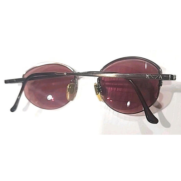 Emporio Armani 080 1021 No Lenses Small Brown Oval Eyeglasses Frame 49-21 135 - Picture 7 of 8